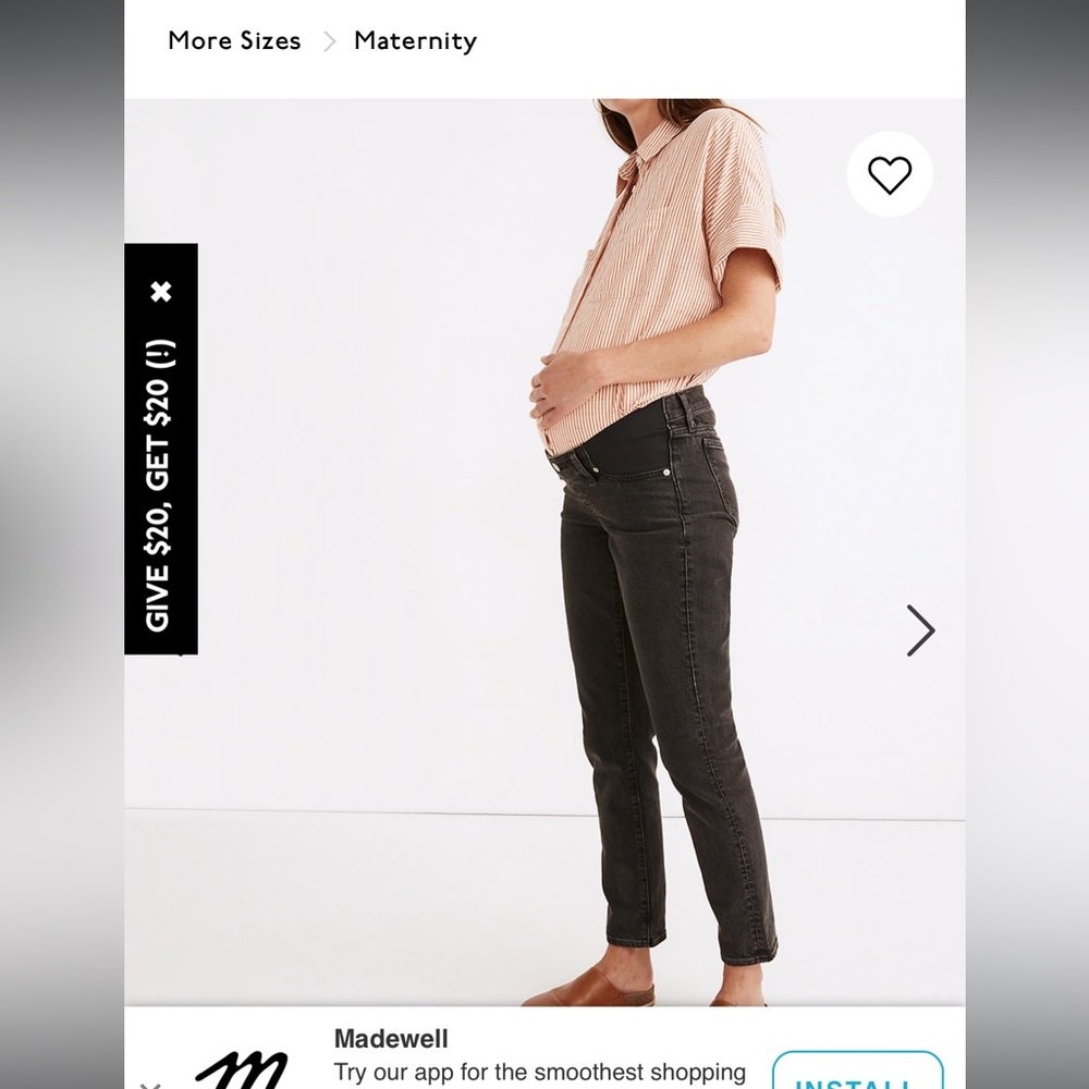 Madewell maternity perfect vintage jeans